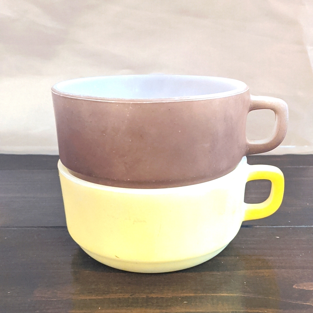 Vintage Anchor soup mugs
